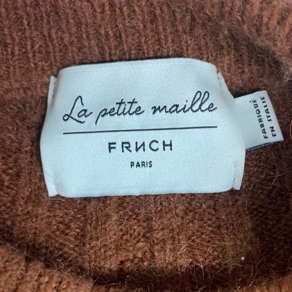 FRNCH Mohair Cropped Ribbed Sweater M/L - Picture 2 of 6